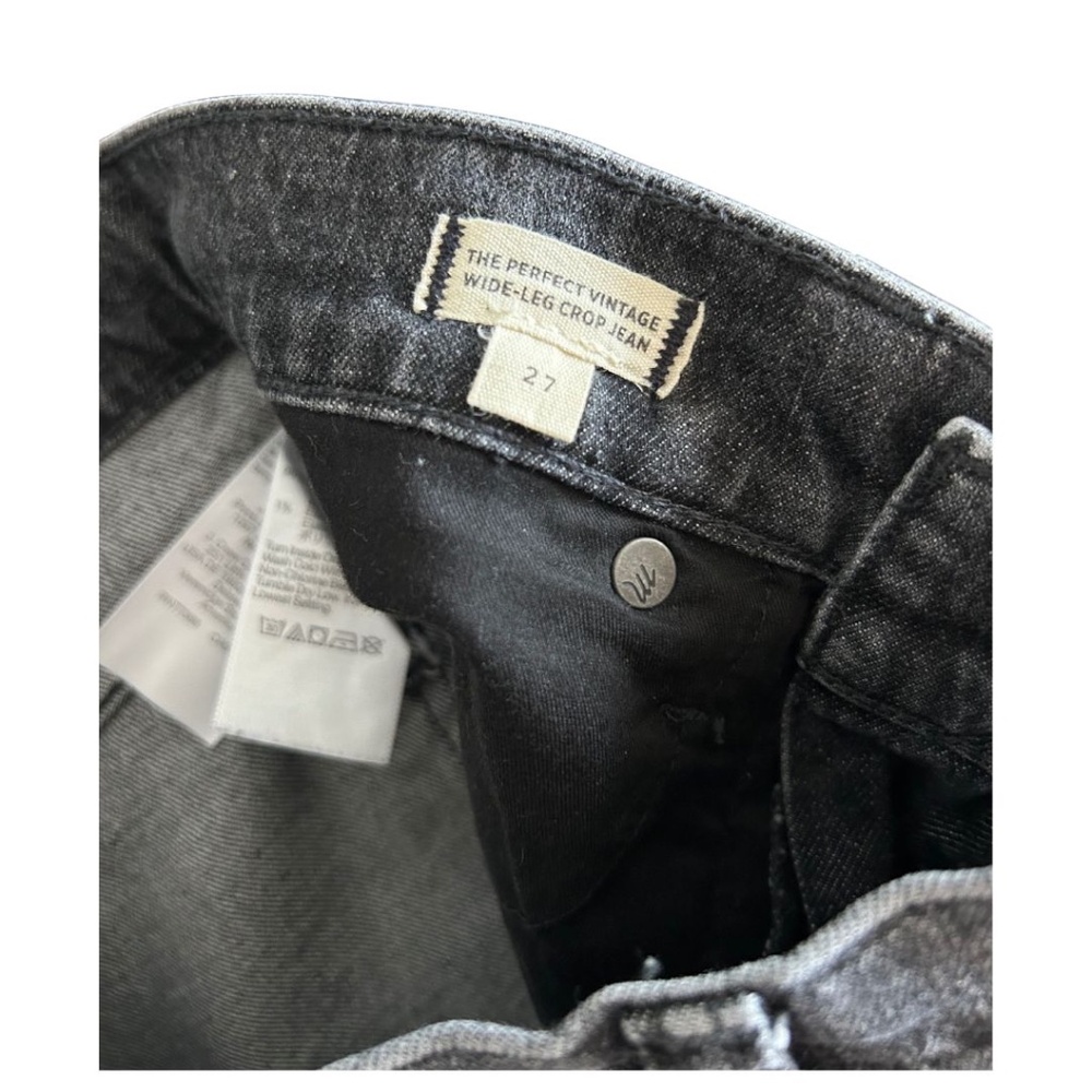 Madewell The Perfect Vintage Wide-Leg Crop Jean Dark Wash Size 27 - Picture 5 of 6